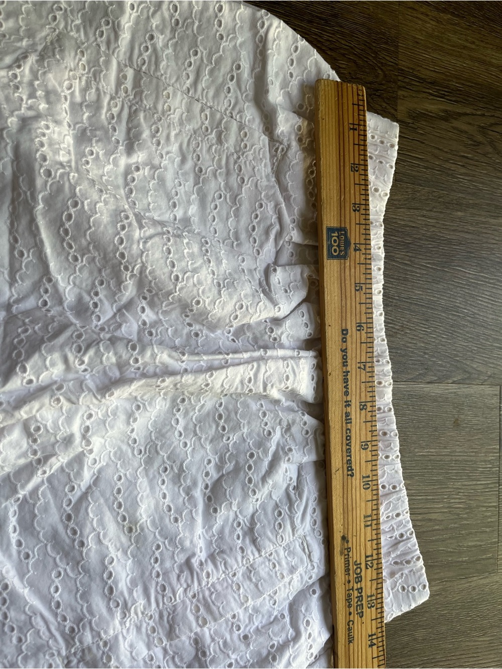 J. Crew White Eyelet Skirt with Elastic Waist and side pockets - Picture 4 of 7
